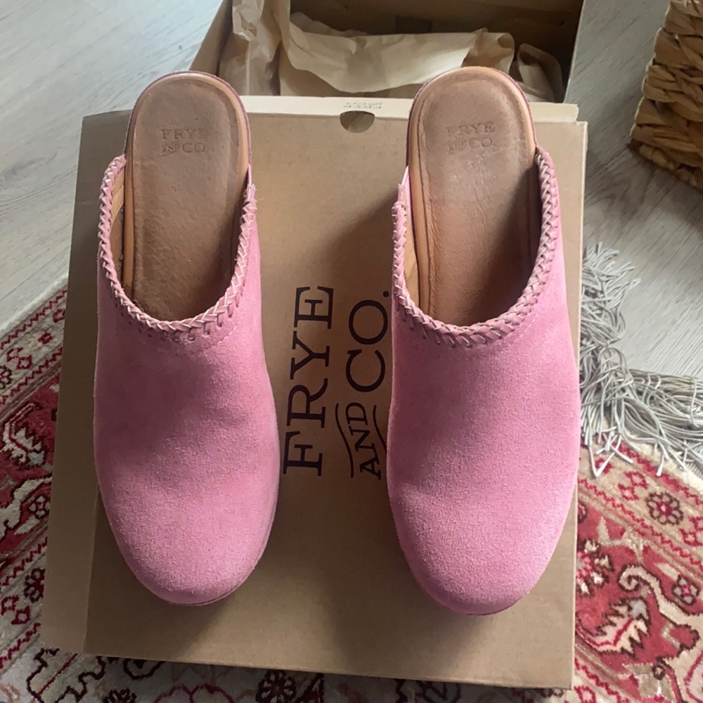 Frye and Co. Women's Odessa Braid Mule size 9 pink